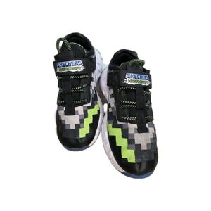 Skechers Mega-craft Boys Sneaker/ Black/ Blue and Lime/ Size 2